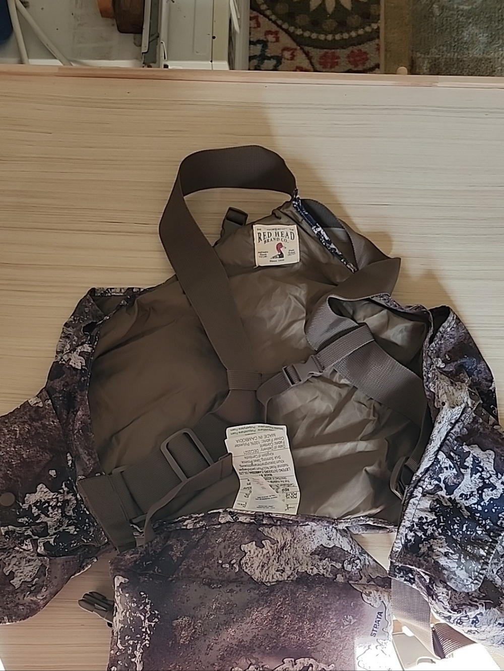 RedHead Gray and Brown Camo Hunting Bibs